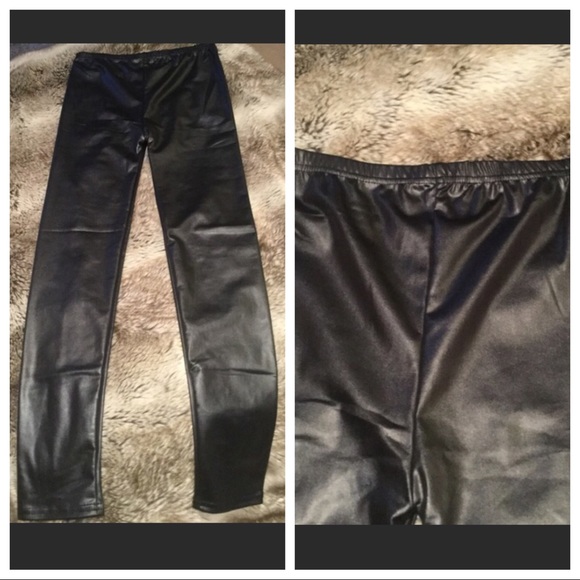 BRITTA-Skinny Stretch Vegan Leather Legging - Picture 7 of 9